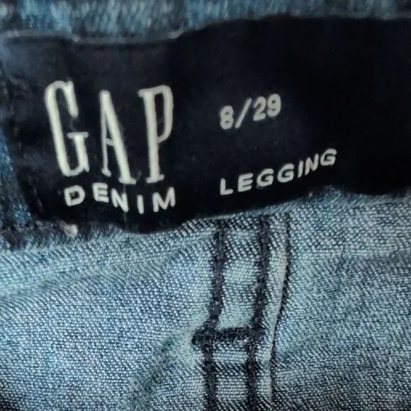 GAP Women's Dark Blue Leopard Print Skinny Jeans Leggings - Picture 2 of 11